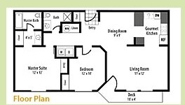 2x2 with Yard 106 floor plan